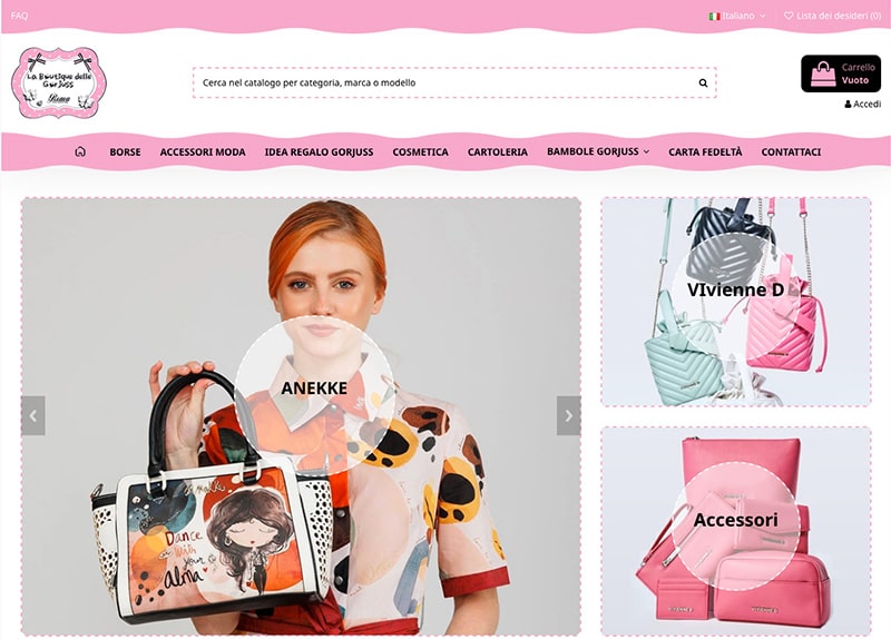 Boutique Gorjuss Negozio e-commerce la boutique delle gorjuss